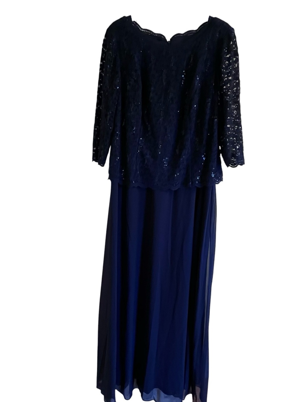 Alex Evenings Sequin Embellished Lace Top Gown Size 16W NWOT - Picture 6 of 14